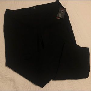 BRIGGS Plus Size Pull On Black Dress Pants 24W